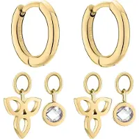 Tamaris Playful round gold-plated earrings 2in1 TJ-0017-E-15 (L)