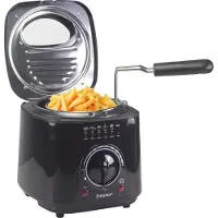 Beper P101FRI100 Fritteuse, Kunststoffgehäuse, herausnehmbarer 1 l Ölbehälter, Timer