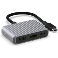 Unisynk 3 Port USB-C Hub V2 4K 60Hz 100W Grey