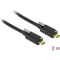 DeLOCK 84138 - USB 10 Gb/s Kabel, C Stecker auf Stecker, Schrauben oben, 2 m