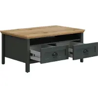 Trendteam Stanton Couchtisch Tannengrün/Evoke Eiche, B/H/T ca. 101/45/60 cm