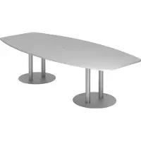 Hjh OFFICE PRO KARAT S 28 S - Karat Grau mit Säulenfuß/Silber 280 x 130