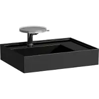 Laufen Waschtisch KARTELL 600x460mm Abl. re o ÜL 1 HL-Ausf. sw