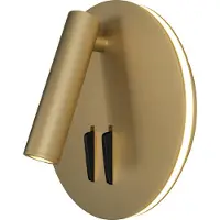 Maytoni Wandlampe Ios 176, messing / gold, für Schlafzimmer, Aluminium, Modern, LED Wandleuchte, Wandlampe Innen