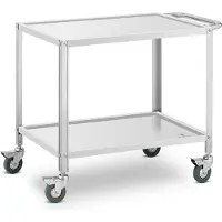 Royal Expondo Servierwagen - Edelstahl - 2 Borde - Ablagen: 80 x 57 cm - 300 kg - 53 cm Abstand -