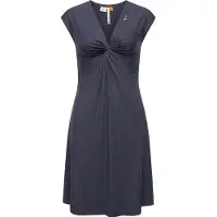 Ragwear Jerseykleid "Comfrey Solid" Ohne Taschen stylisches Sommerkleid mit tiefem V-Ausschnitt