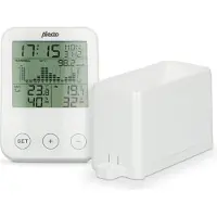 Alecto WS-1200 - Wetterstation mit kabelloser Messung der Niederschlagsmenge, weiß