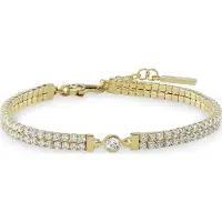 Jette Damen-Armband 925er Silber 123 Zirkonia Jette Gelbgold