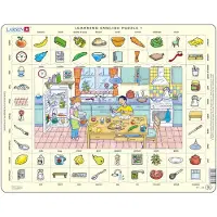 Larsen Puzzles Learning English in the Kitchen 70-tlg.