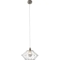 Näve Pendelleuchten - Metall-/Pendelleuchte "FYN" Ø: 40cm silberfarben, Hängelampe im Industrial Style, aus Metall in silber, 110 cm hoch, Ø 40 cm, E27-Fassung