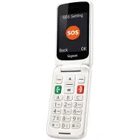 Gigaset GL590, Klappgehäuse, Dual-SIM, 7,11 cm (2.8"), 0,3 MP, 800 mAh, Weiß