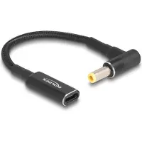 DeLOCK USB-Ladekabel USB-C Buchse, DC Stecker 2,5 mm 0.15 m Schwarz 60040