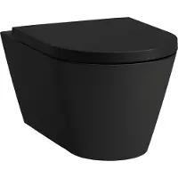 Laufen Wand-WC KARTELL spülrandlos, Tiefspüler schwarz matt