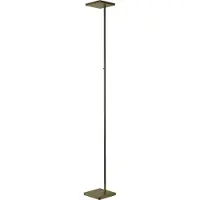 Licht-Erlebnisse LED Stehlampe Bauhaus Messing Metall 185cm hoch 3480lm Premium Standleuchte Wohnzimmer