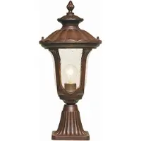 Elstead Lighting Elstead Chicago Außen-Stehleuchte E27 51cm Rostige Bronze Patina IP44
