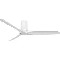 Beacon Lighting Deckenventilator Londo weiß DC-Motor Ø 132 cm leise, weiß / opal, für Wohn- / Esszimmer, Kunststoff, Modern