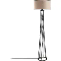 Opviq , Moderne Stehlampe mit Metallkörper, Weiß, 50 cm x 175 cm x 50 cm | E27 Fassung, max. 40 W, IP 20, 200 cm Kabel, elegantes Design für Wohn- und Arbeitsräume.
