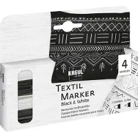 Kreul 92751 Textilmarker Black & White 4 Stck