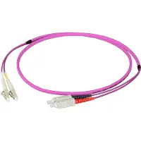 Efbe-Schott Duplex Jumper LC-SC 50/125µ, OM4, LSZH, erika violett, Flat Twin 3x5mm, 7,5m (O0323FT.7,5)