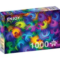 Enjoy Puzzle Abstrakte Neon-Federn 1000 Teile