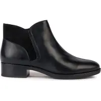 Geox Stiefelette FELICITY, Glattleder, Schwarz, Damen