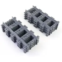 LEGO City Eisenbahn Schienen Gerade Dunkelgrau - 53401 NEU! Menge 25x