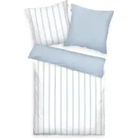 Herding TOM TAILOR Bettwäsche - Classic Satin Stripes Light Lemon & Sky Blue - 80-x-80-cm-135-x-200-cm, Deckenbezug im Lieferumfang enthalten, Kissenbezug enthalten