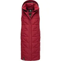 NAVAHOO Steppweste "Brezelchen" Warme, lange Damen Outdoor-Weste mit Kapuze