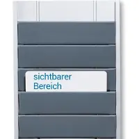 Ultradex Chipkartentafel A mit 25mm Sichtbereich H840xB115xT21mm anthrazit 30 Taschen