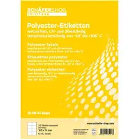Schäfer Shop Wetterfeste Etiketten, 105 x 74 mm, transp. matt, 20 Blatt