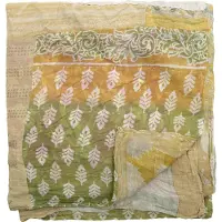 Bloomingville Blooming Ville Sari Bettdecke | Gelb | Recycelter Baumwolle | 82066356