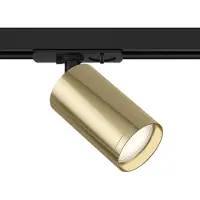 Maytoni Focus Stromschienenleuchte GU10 1-Phase schwenkbar Schwarz Gold