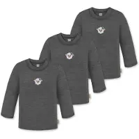 Normani 3er Pack Baby Merino Longsleeve „Taupo" - 9467