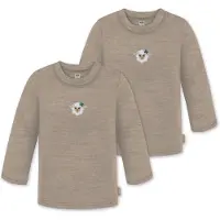 Normani 2er Pack Baby Merino Longsleeve „Taupo" - 9465