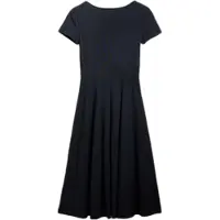 Desigual für Damen. 25SWVK09 Tief ausgeschnittenes Midikleid schwarz (S), Lässig, Baumwolle, Kurzarm