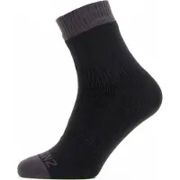 Sealskinz Waterproof Warm Weather Ankle Length Sock Black/Grey S Fahrradsocken