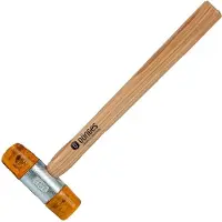 Dönges Kunststoffhammer mit lackiertem Eschenstiel, 32 mm, gelb