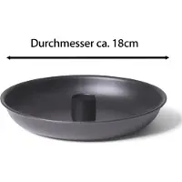 Novaliv Kerzenständer Stabkerzen 4er-Set SCHWARZ Durchmesser 18cm mit flammenloser flackernder LED