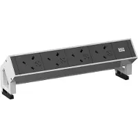 Bachmann 902.214 Steckdosenleiste ohne Schalter Schwarz Schutzkontakt