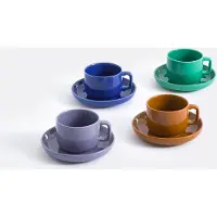 La redoute interieurs Set Aus 4 Tassen Und Untertassen Aus Steingut, Vetori