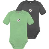 Normani 2er Set Baby Merino Body Kurzarm „Tauranga" - 9293