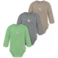 Normani 3er Pack Baby Merino Body Langarm „Auckland" - 9375