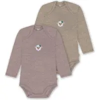 Normani 2er Pack Baby Merino Body Langarm „Auckland" - 9381