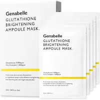 Genabelle Glutathione Brightening Ampoule Mask Leichte, intensiv aufhellende Blattmaske, 5 St ck