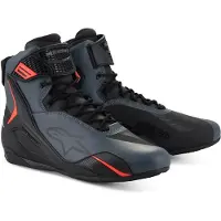 Alpinestars Faster-4 Schwarz Grau Rot Fluo Motorrad Schuhe Größe 39