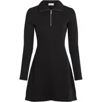 Calvin Klein Jeans Jerseykleid Kragen mit Reißverschluss, eng anliegendes, ausgestelltes Design