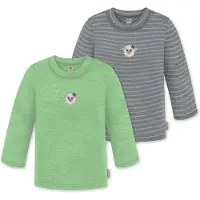 Normani 2er Pack Baby Merino Longsleeve „Taupo" - 9473
