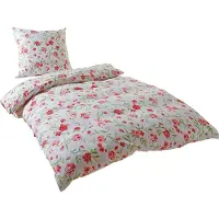 TRAUMSCHLAF Soft-Touch Mikrofaser Bettwäsche Nürnberg pink 155x220 cm + 80x80 cm