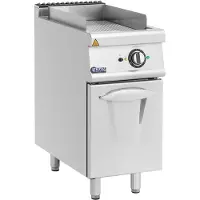 Royal Catering Expondo Elektro-Grillplatte - 5,4 kW - geriffelt - Unterschrank - 40 x 70 cm - Pro 730 Series -