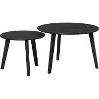 Ebuy24 Ronin WO:Ko.Esche Schwarz Nachbildung,2er Couchtisch-Set